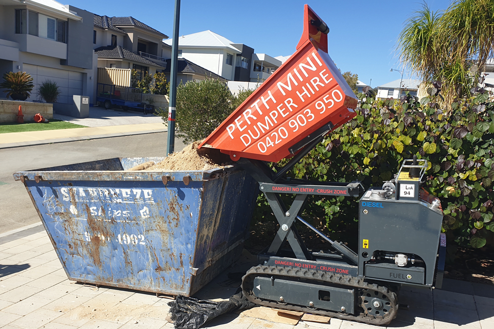 Mini dumper and skip bin